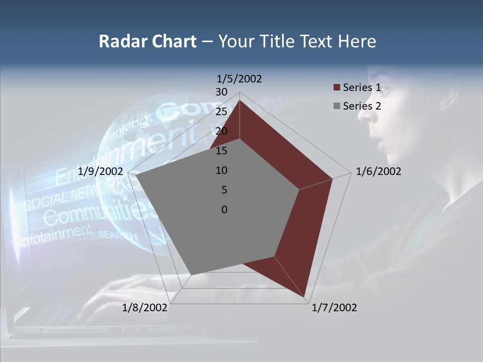 Surprised Globe Browsing PowerPoint Template