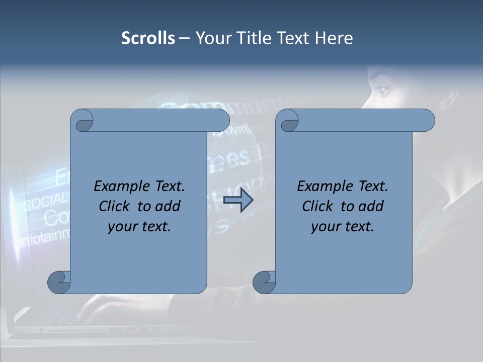 Surprised Globe Browsing PowerPoint Template