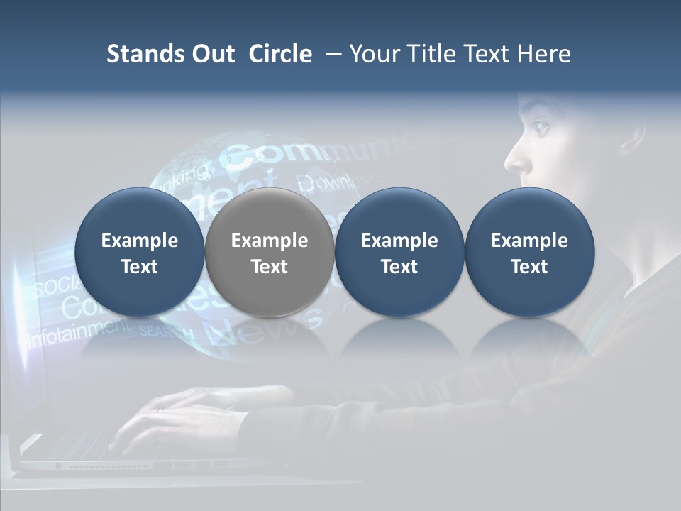 Surprised Globe Browsing PowerPoint Template