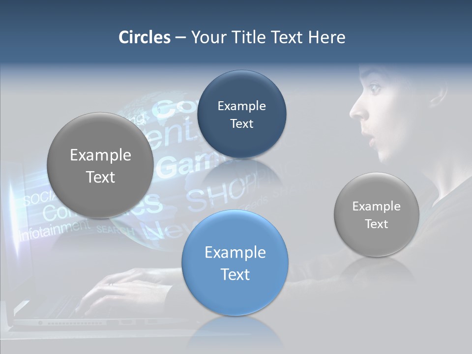 Surprised Globe Browsing PowerPoint Template