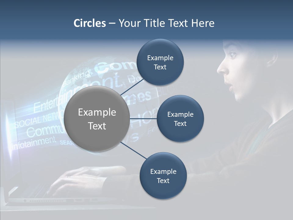 Surprised Globe Browsing PowerPoint Template