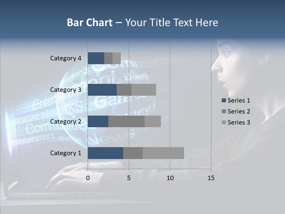Surprised Globe Browsing PowerPoint Template