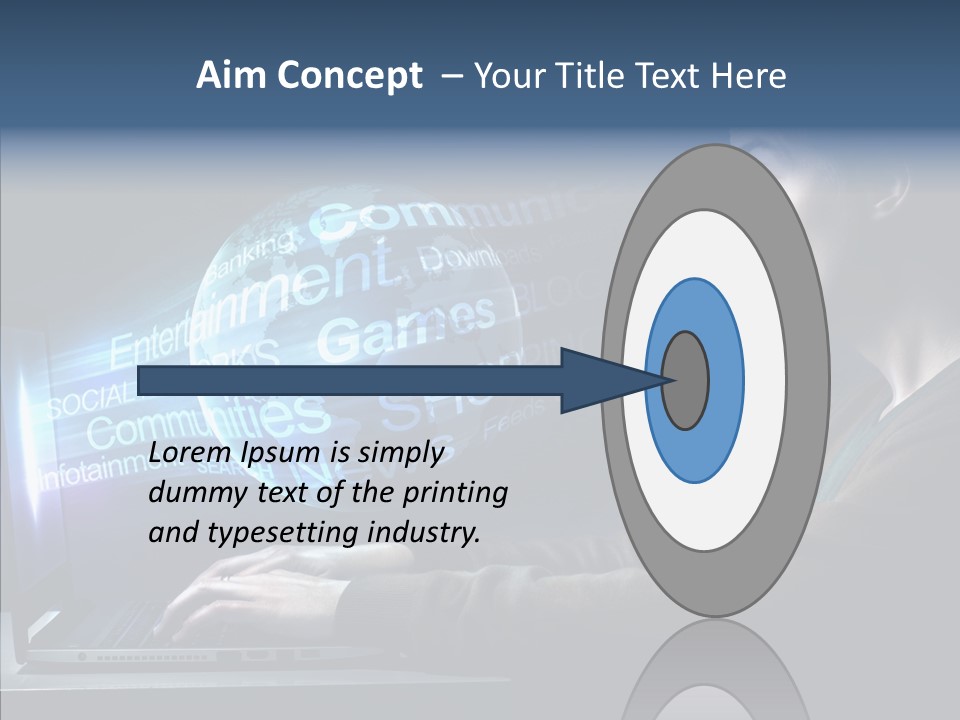 Surprised Globe Browsing PowerPoint Template