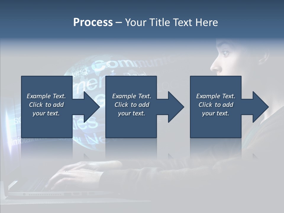 Surprised Globe Browsing PowerPoint Template