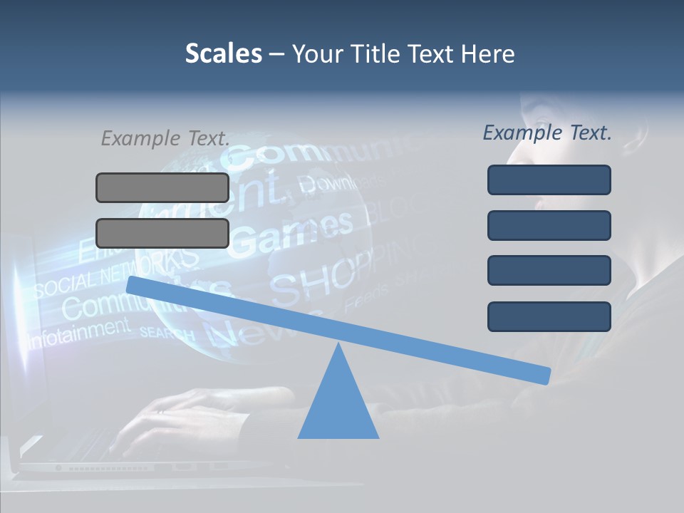Surprised Globe Browsing PowerPoint Template