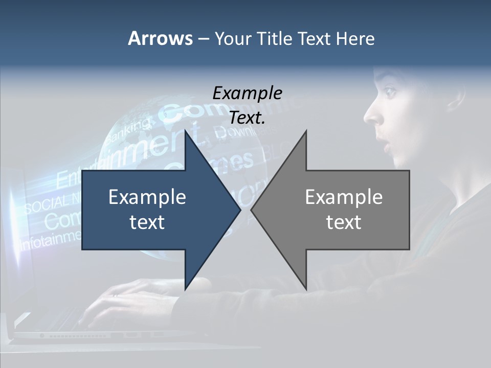 Surprised Globe Browsing PowerPoint Template