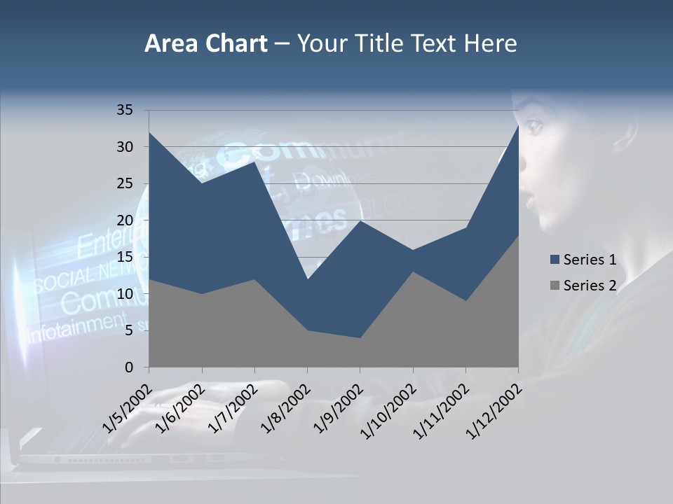 Surprised Globe Browsing PowerPoint Template
