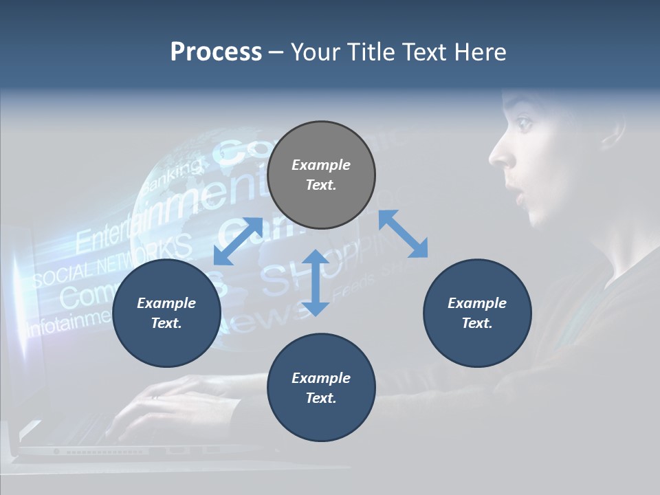 Surprised Globe Browsing PowerPoint Template