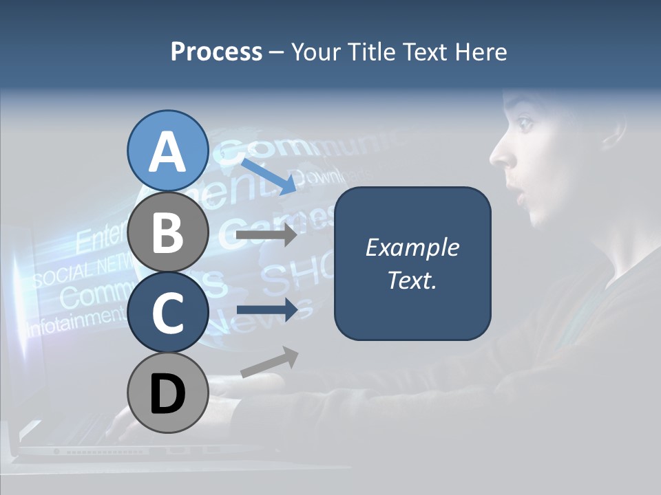 Surprised Globe Browsing PowerPoint Template