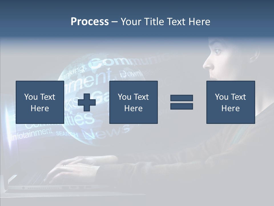 Surprised Globe Browsing PowerPoint Template