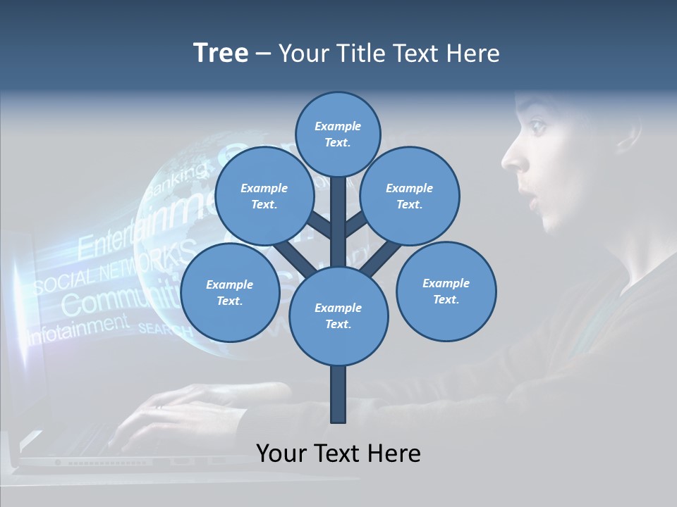 Surprised Globe Browsing PowerPoint Template