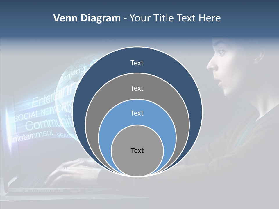 Surprised Globe Browsing PowerPoint Template