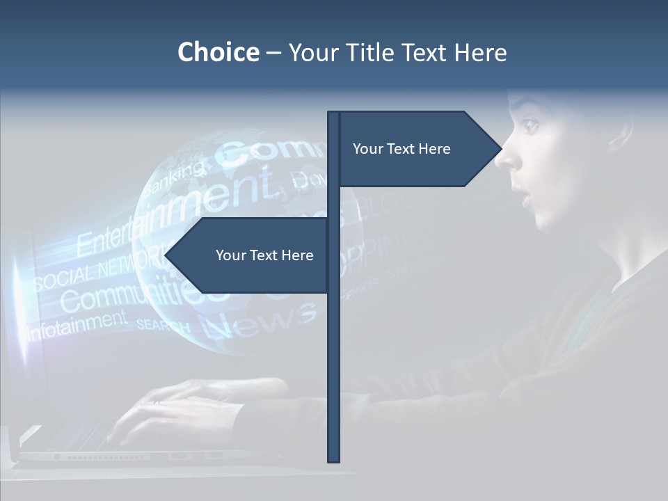 Surprised Globe Browsing PowerPoint Template