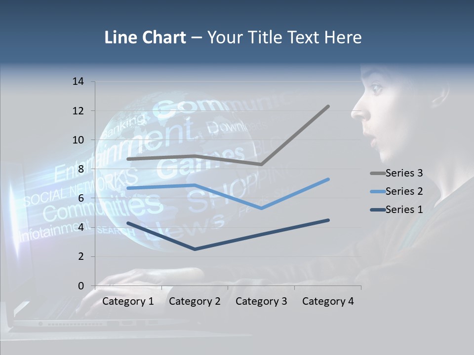 Surprised Globe Browsing PowerPoint Template