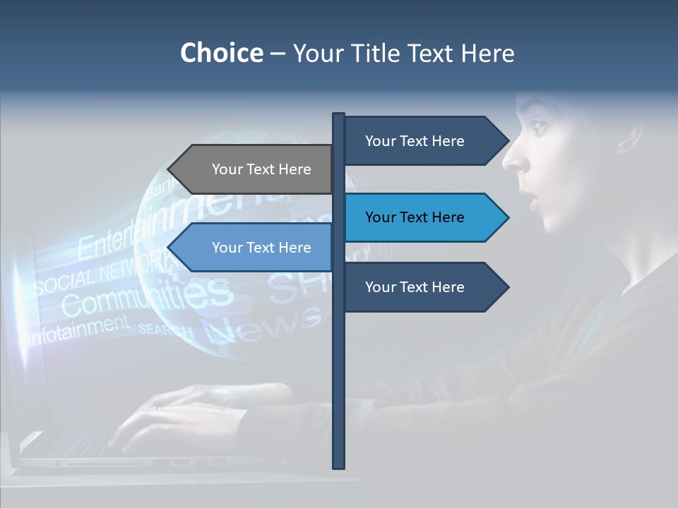 Surprised Globe Browsing PowerPoint Template