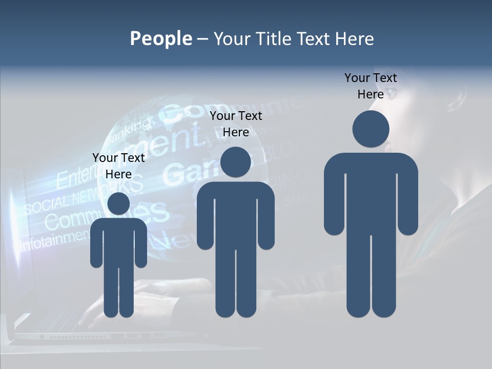 Surprised Globe Browsing PowerPoint Template