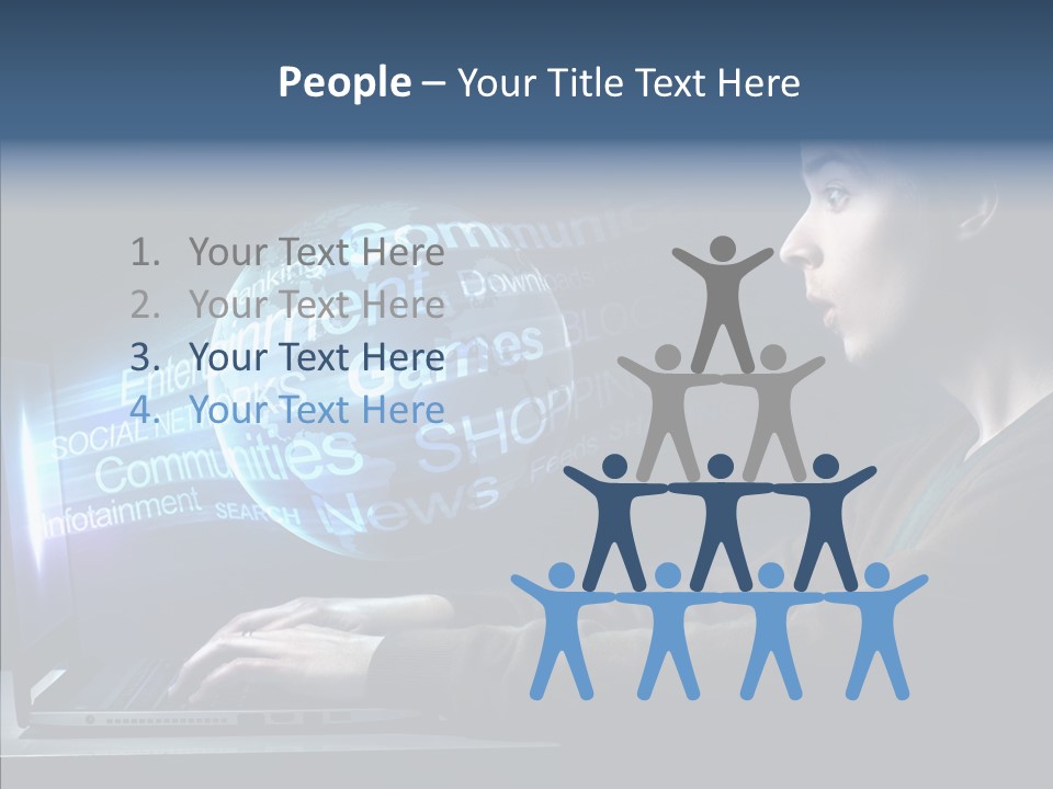 Surprised Globe Browsing PowerPoint Template