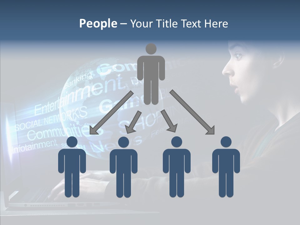 Surprised Globe Browsing PowerPoint Template