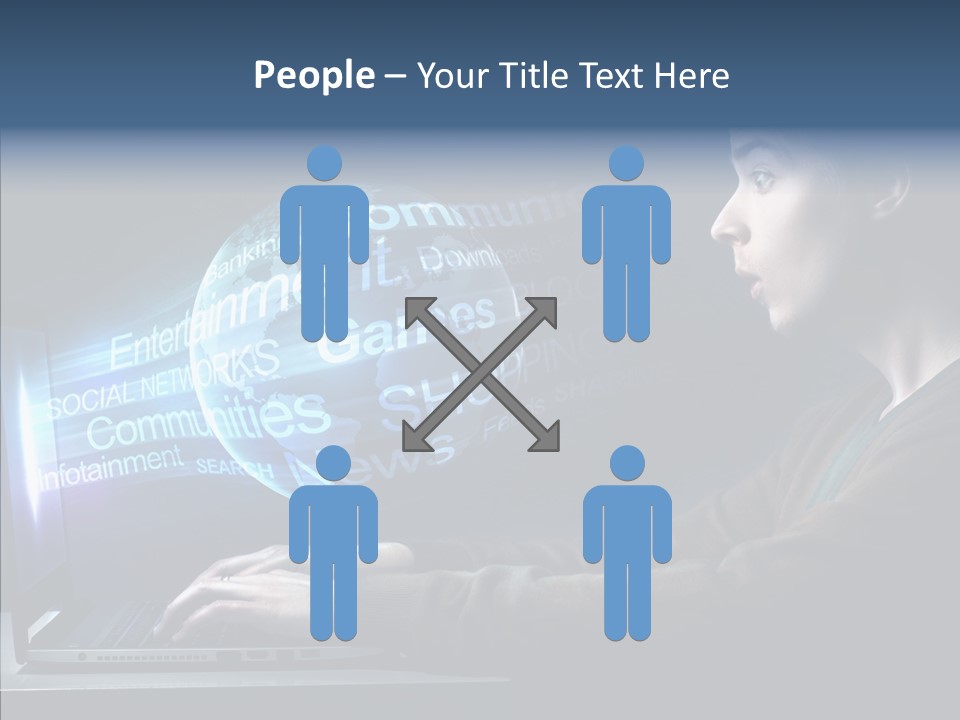 Surprised Globe Browsing PowerPoint Template