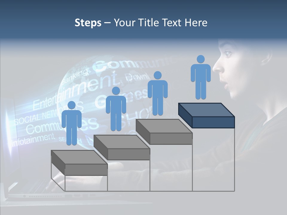 Surprised Globe Browsing PowerPoint Template