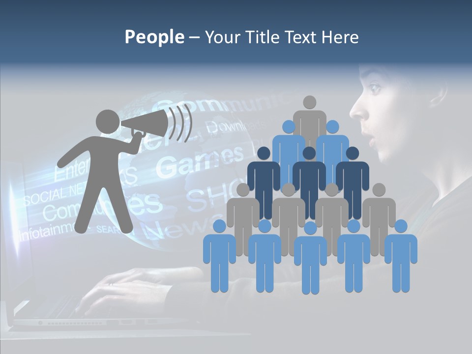 Surprised Globe Browsing PowerPoint Template