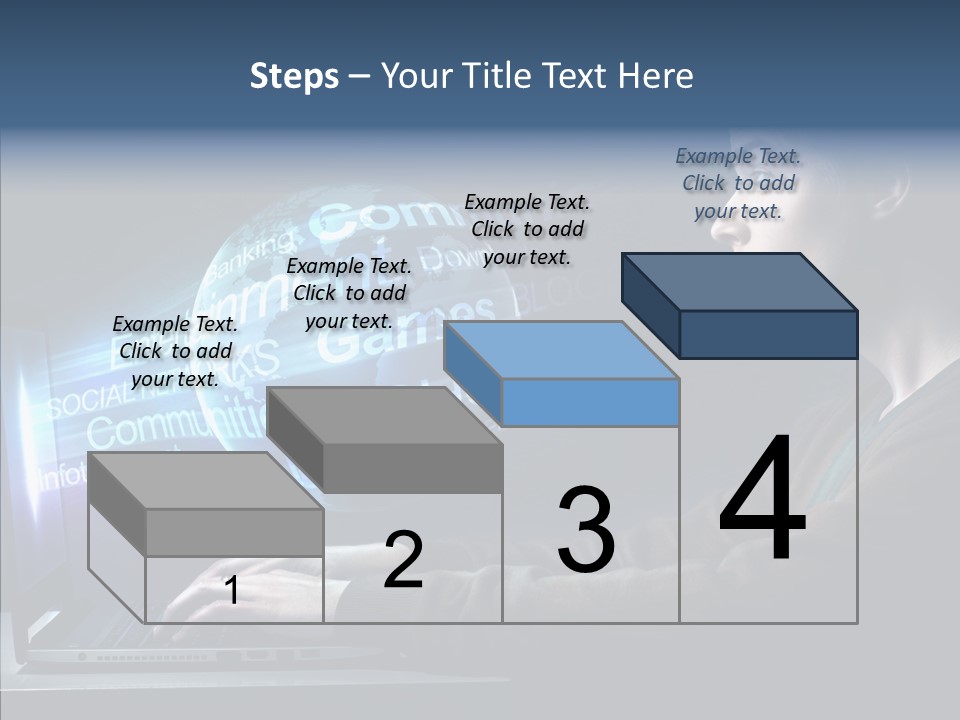 Surprised Globe Browsing PowerPoint Template