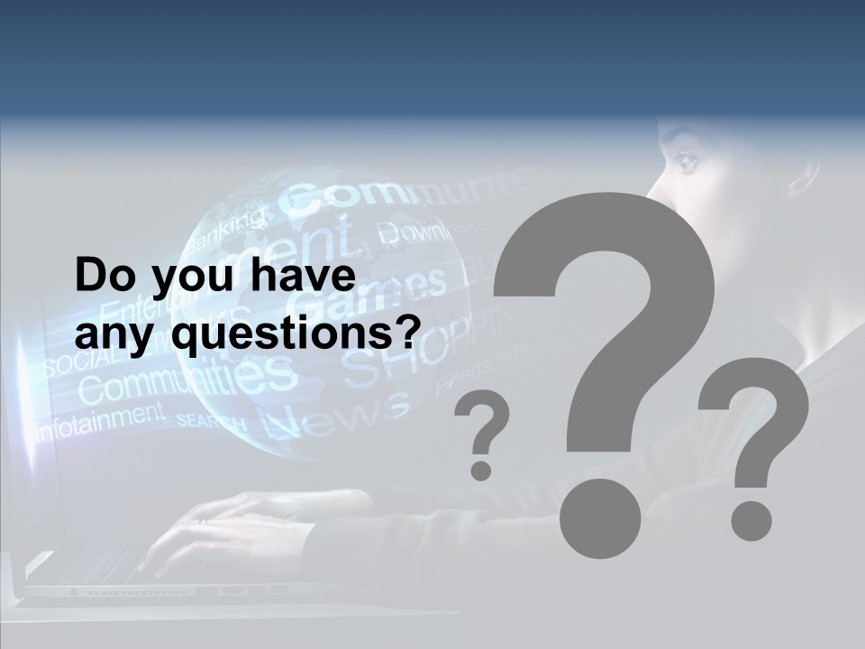 Surprised Globe Browsing PowerPoint Template