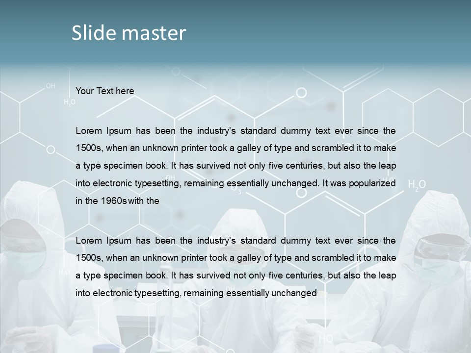 Experimenting Mask Blue PowerPoint Template