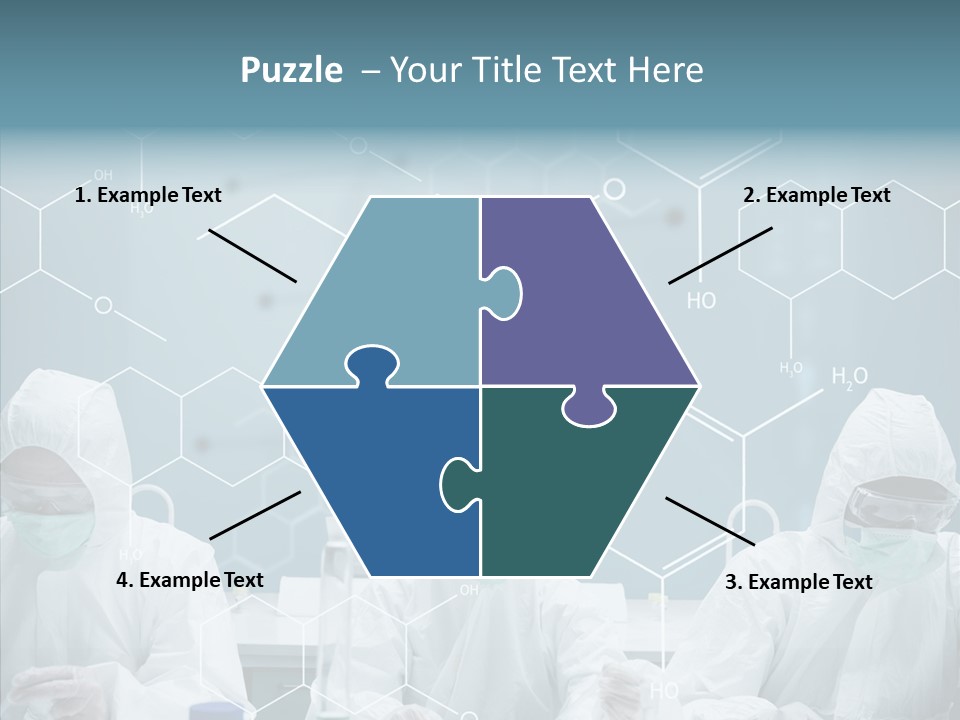 Experimenting Mask Blue PowerPoint Template