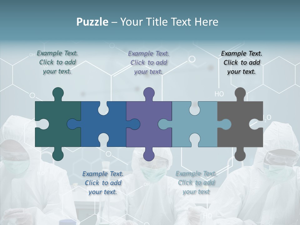 Experimenting Mask Blue PowerPoint Template