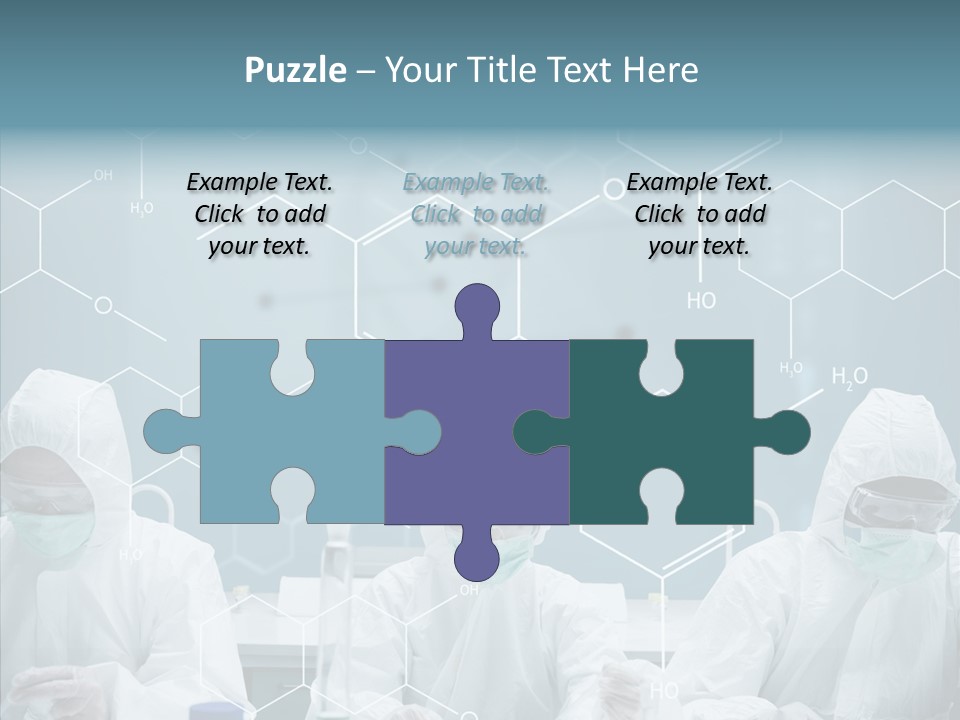 Experimenting Mask Blue PowerPoint Template