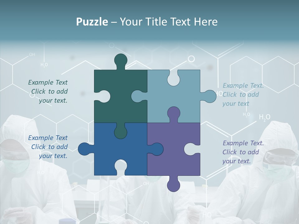 Experimenting Mask Blue PowerPoint Template