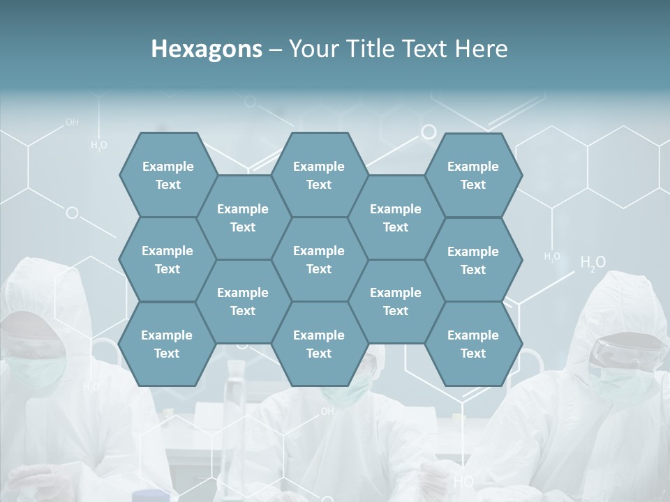 Experimenting Mask Blue PowerPoint Template