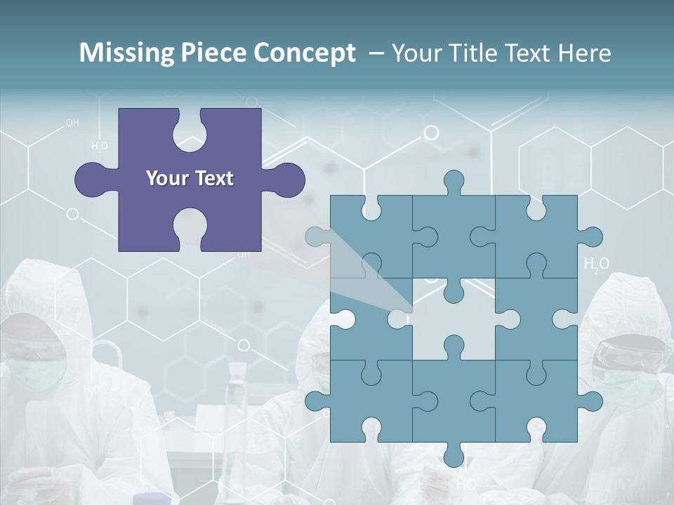 Experimenting Mask Blue PowerPoint Template