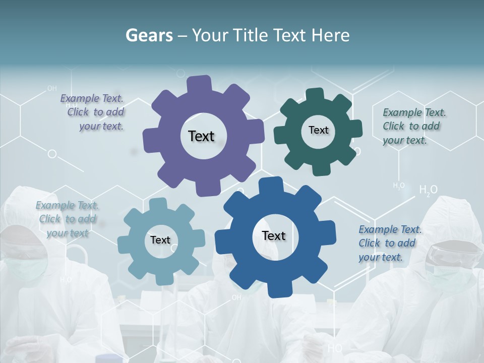 Experimenting Mask Blue PowerPoint Template