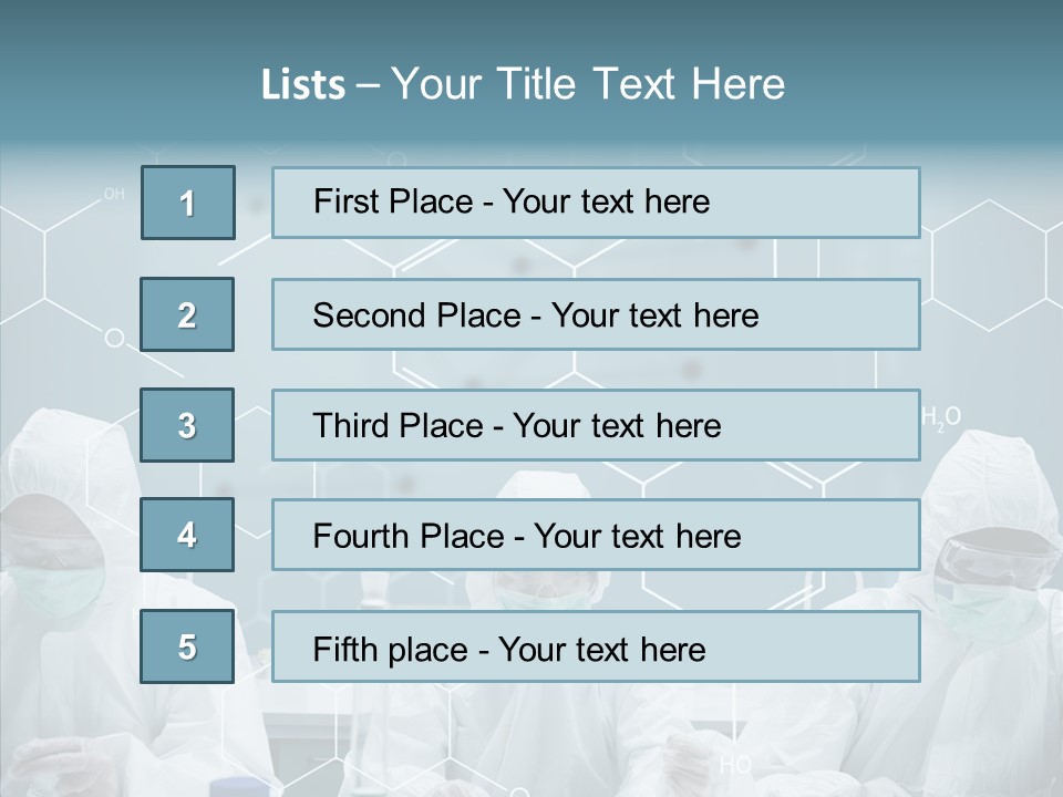 Experimenting Mask Blue PowerPoint Template