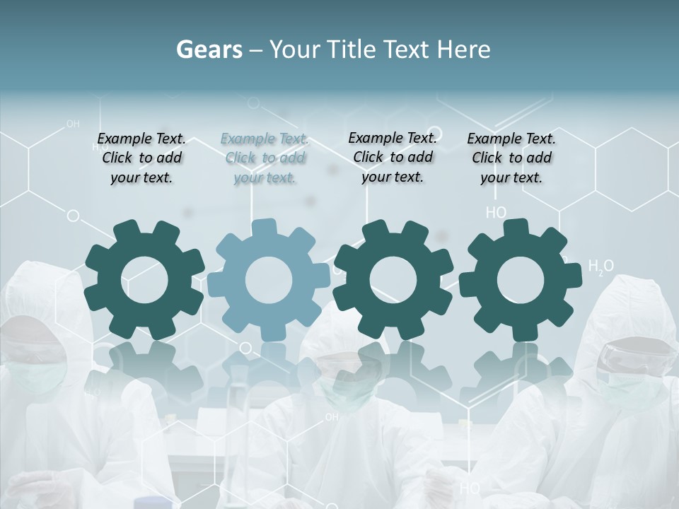 Experimenting Mask Blue PowerPoint Template