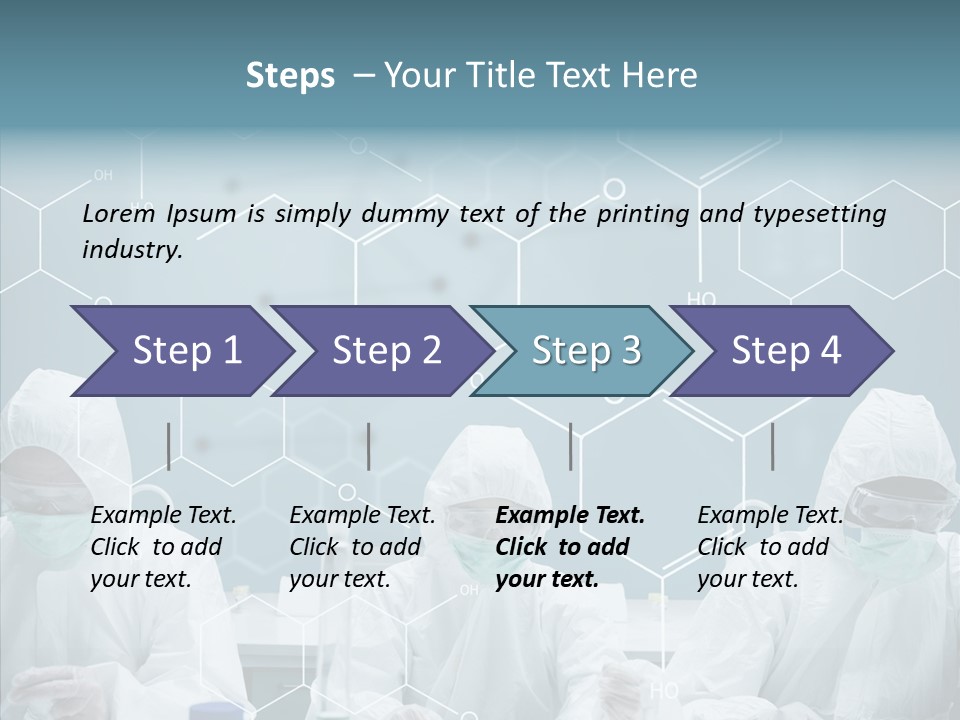 Experimenting Mask Blue PowerPoint Template