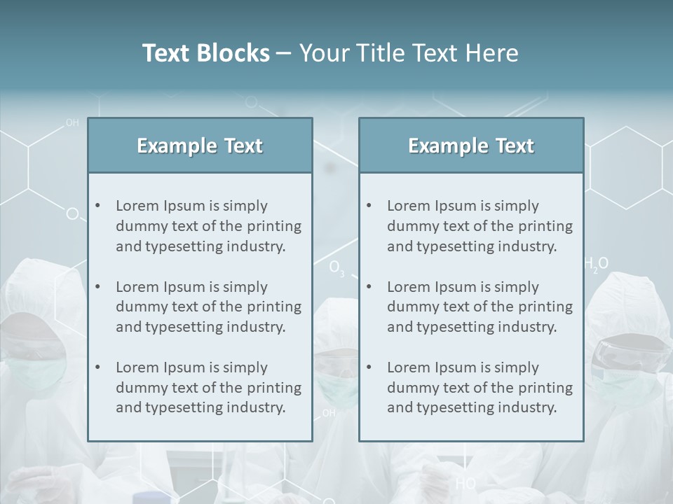 Experimenting Mask Blue PowerPoint Template