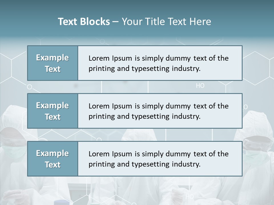 Experimenting Mask Blue PowerPoint Template