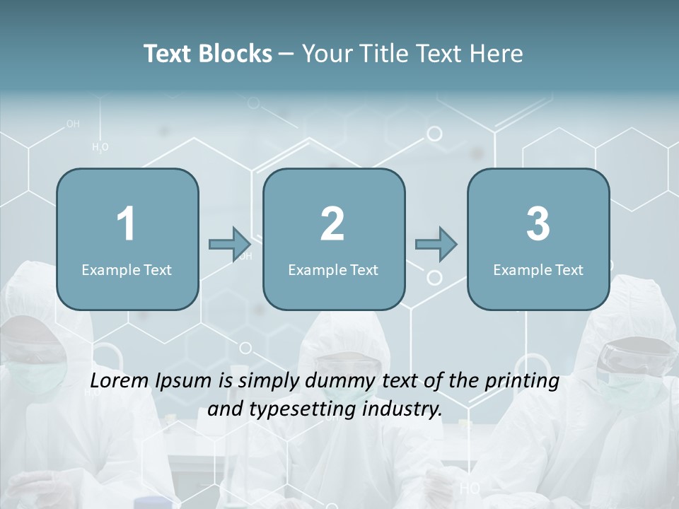 Experimenting Mask Blue PowerPoint Template