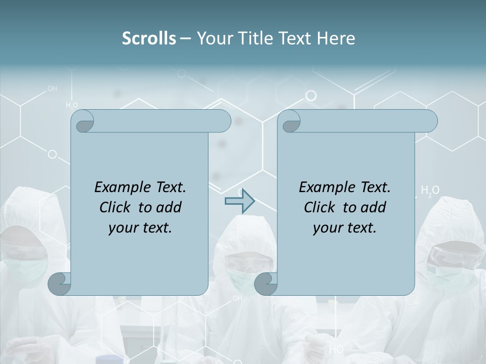 Experimenting Mask Blue PowerPoint Template