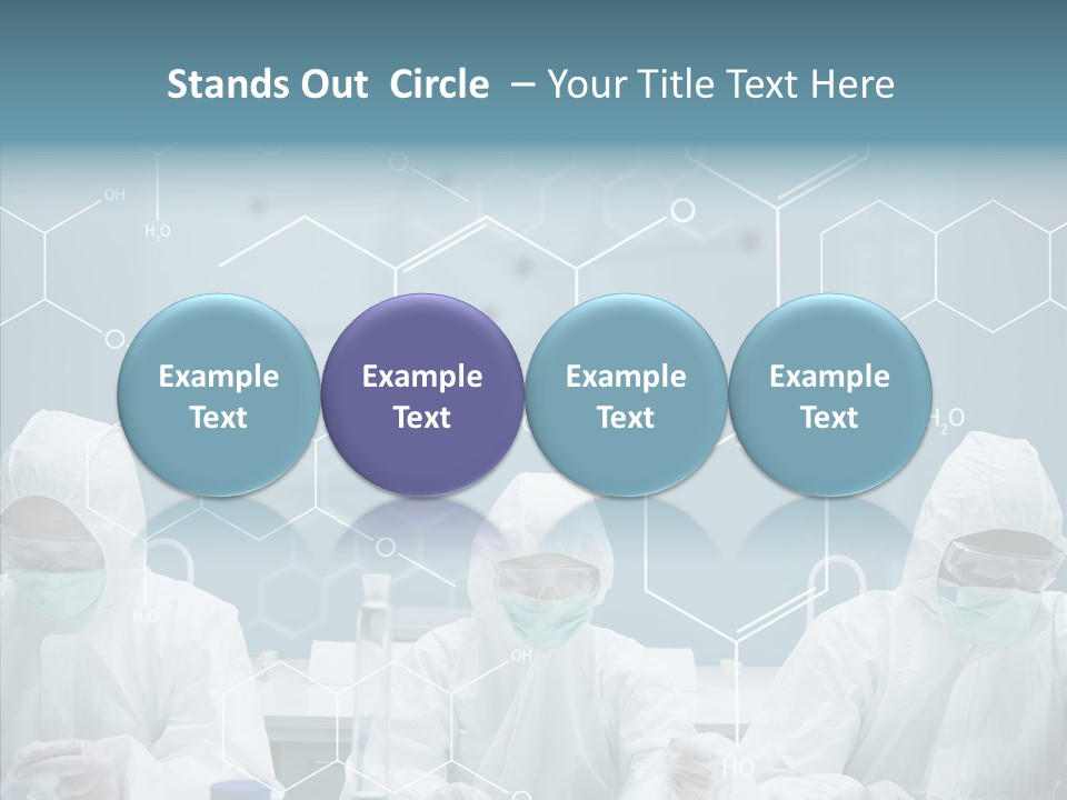 Experimenting Mask Blue PowerPoint Template