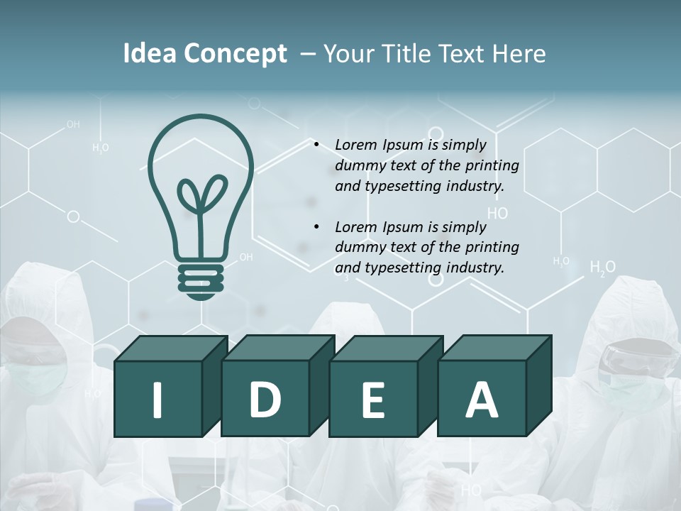 Experimenting Mask Blue PowerPoint Template