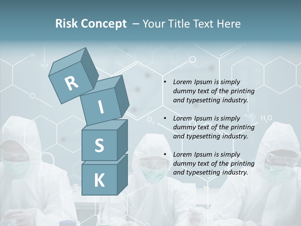 Experimenting Mask Blue PowerPoint Template