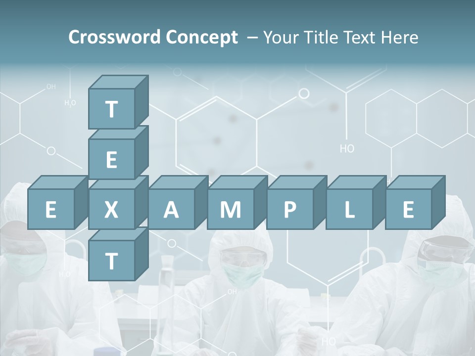 Experimenting Mask Blue PowerPoint Template