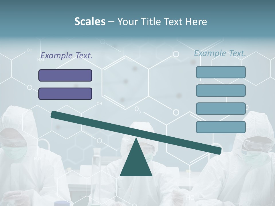 Experimenting Mask Blue PowerPoint Template