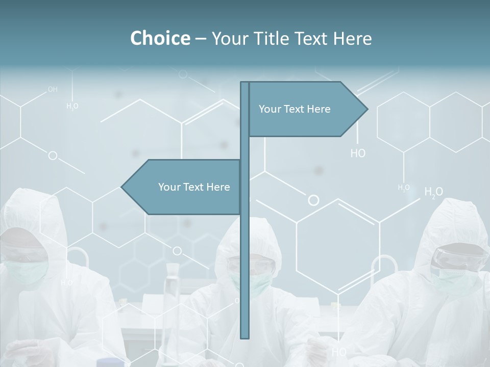 Experimenting Mask Blue PowerPoint Template