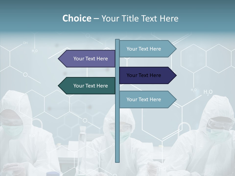 Experimenting Mask Blue PowerPoint Template