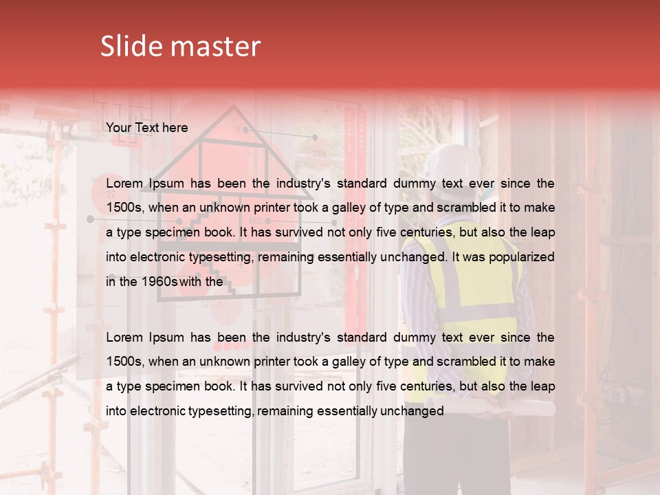 Hard Hat Hologram Display PowerPoint Template